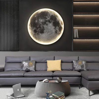 Настенный декоративный светодиодный светильник Moon 30X4X30 CM 7