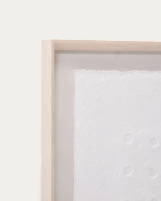 Абстрактная картина Olvin из белой переработанной бумаги с рельефами 74X6X94 CM 4