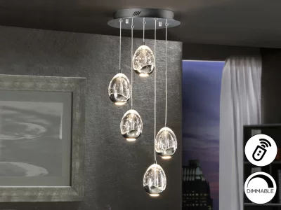 Люстра Rocio LED 5L DIM хром 30X30X80 CM 3