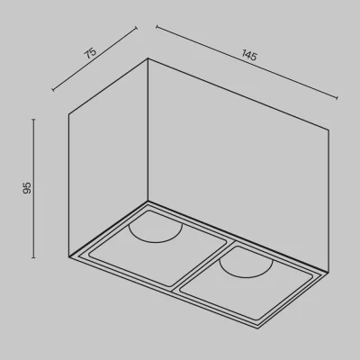 Накладной потолочный светодиодный светильник Альфа 14,5X7,5X9,5 CM 5