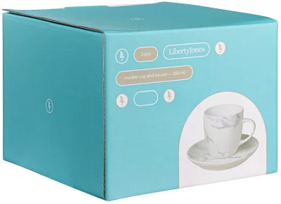 Набор из двух чайных пар Marble 250 ml 12