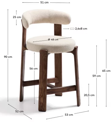 Полубарный стул Granite 53X52X90 CM 3