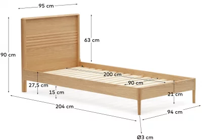 Кровать Lenon 95X204X90 CM 5
