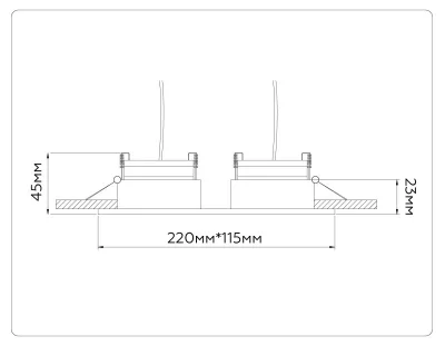 Встраиваемый точечный светильник Techno Spot 22X12X2 CM 4