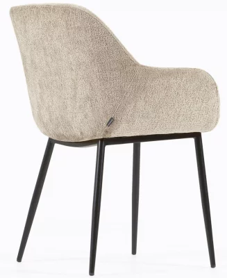 Стул с подлокотниками Konna 59X52X83 CM из бежевой синели 5