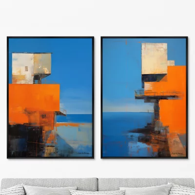 Набор из двух постеров на холсте And the sea is so close 75X105 / 75X105 CM 8