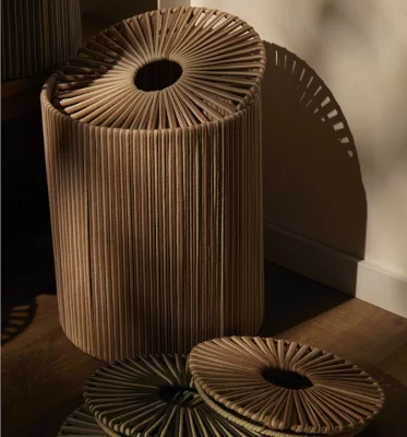 Корзина плетеная Dholak Beige Ethnic 40X40X50 CM 8