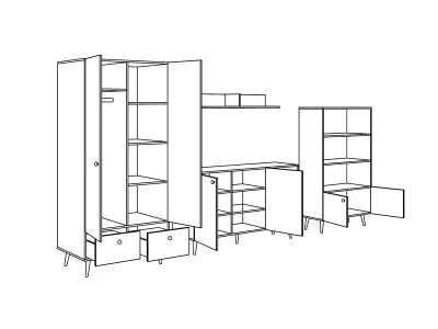 Композиция Rili 3 329,2X45X181,2 CM 3