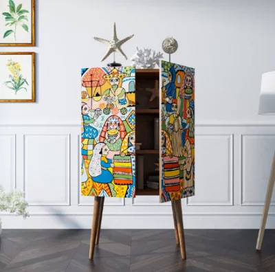 Комод на высоких ножках Berber 70X45X120 CM 3