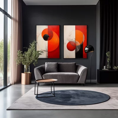 Диптих на холсте Billiard balls 75X105 / 75X105 CM 4
