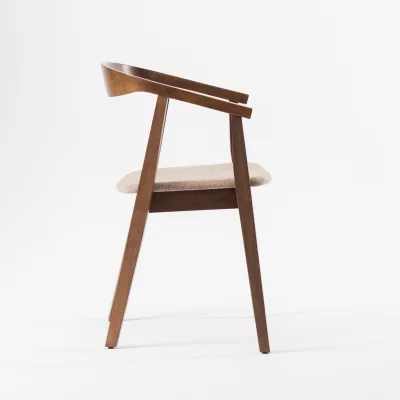 Стул Джон бежево-коричневая ткань ножки орех 56X47X77 CM 3