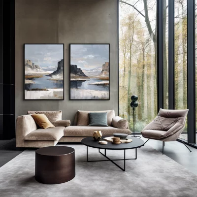 Набор из двух постеров на холсте Northern Mountains of the Taimyr Peninsula 75X105 / 75X105 CM 5