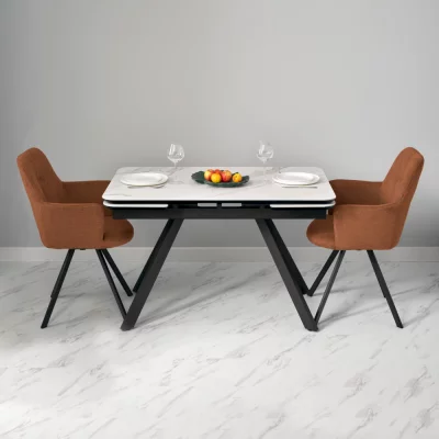 Комплект из 2 стульев Grant терракотовый шенилл на поворотном механизме 120X61X92 CM 12