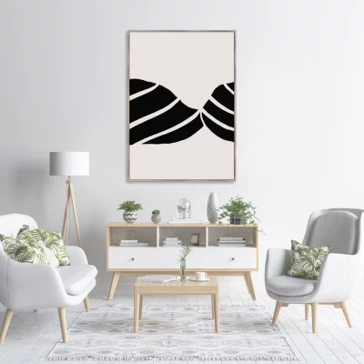 Репродукция на холсте Curtain silhouette 75X105 CM 3