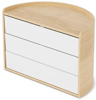 Шкатулка для украшений Moona 25X15X18 CM белая-дерево 5