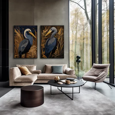 Набор из двух постеров на холсте The Birds 75X105 / 75X105 CM 4