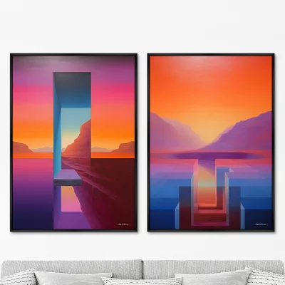 Набор из двух постеров на холсте Continuum 75X105 / 75X105 CM 8