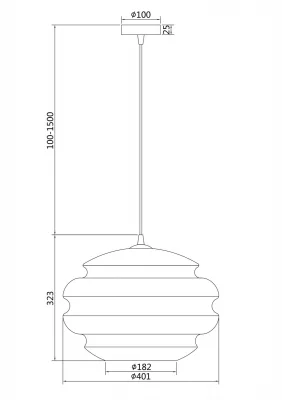 Подвесной светильник Рюш 401X1823 MM 5