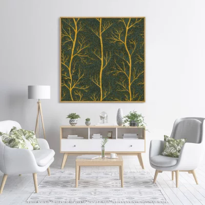 Постер на холсте Symphony of leaves 105X105 CM 3