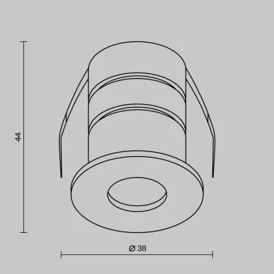 Уличный встраиваемый светодиодный светильник Бухта 3.8X3.8X4.6 CM 8