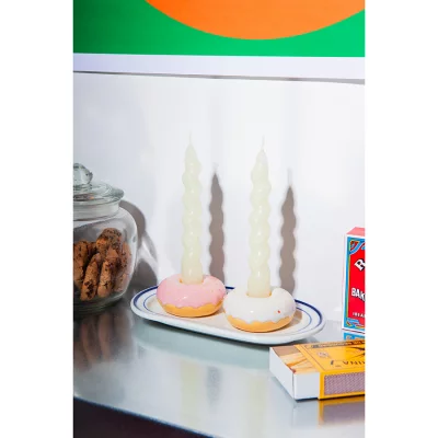 Подсвечник fast food, donut, D7 см, розовый 3