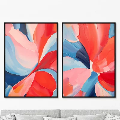 Набор из двух постеров на холсте The blooming flowers 75X105 / 75X105 CM 8
