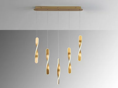 Люстра Twist 5L золотая 77X41X9 CM 7