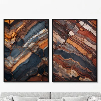 Набор из двух постеров на холсте Stone Color Palette 75X105 / 75X105 CM 8