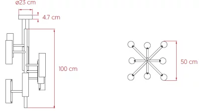 Люстра Black Note Chandelier 50X50X100 CM Ivory White 3