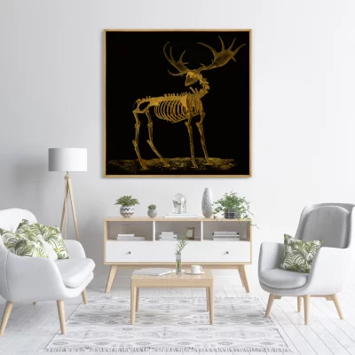 Постер на холсте The Deer bone structures 105X105 CM 3