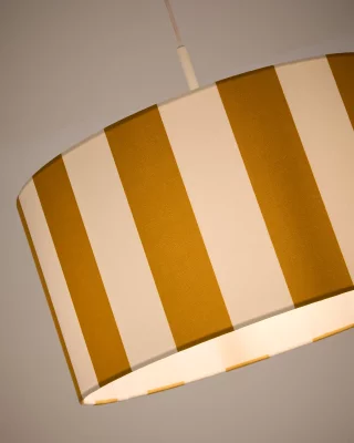 Потолочный абажур Ciral с жёлто-белыми полосами 40 CM 3