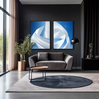 Набор из двух постеров на холсте The sail flying under the sky 75X105 / 75X105 CM 4