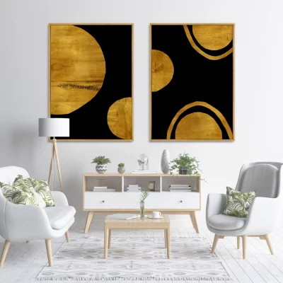 Диптих на холсте Waltz of Planets 75X105 / 75X105 CM 4