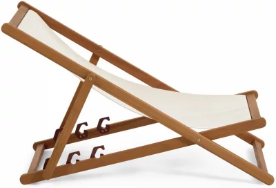 Шезлонг из массива акации Adredna 96X53X68-83 CM бежевый 4