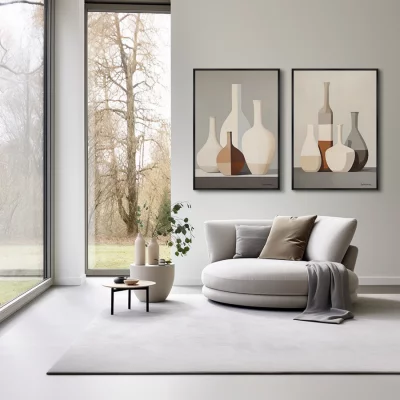 Набор из двух постеров на холсте Light and forms 75X105 / 75X105 CM 4