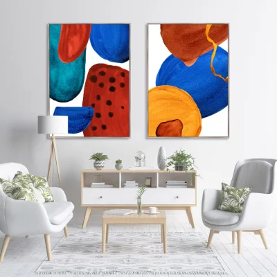 Диптих Forms and colors composition No40 75X105 / 75X105 CM 4