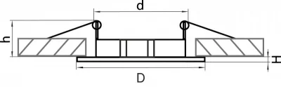 Встраиваемый точечный светильник Lega Lo Fix 6X6X1 CM 3
