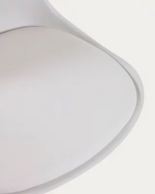Барный стул Orlando-T белый, полиуретан и матовая белая сталь 60-82 CM 4