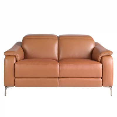 Диван двухместный с реклайнером из коричневой кожи 154X108X101 CM 5