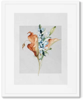 Комплект постеров Floral set in pale shades No9 42X52 / 42X52 / 42X52 / 42X52 CM 4
