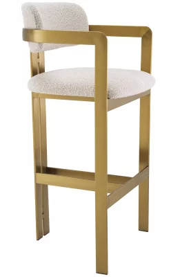 Барный стул Donato 53X45X107 CM с белой обивкой 4