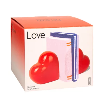 Держатель для книг love, 14х14 см, красный, 2 шт. 5
