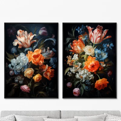 Набор из двух постеров на холсте Ramo de flores 75X105 / 75X105 CM 8