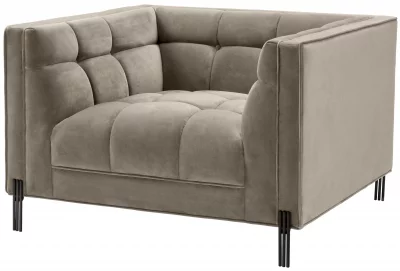 Кресло Sienna 104X95X68 CM серо-бежевый бархат 6