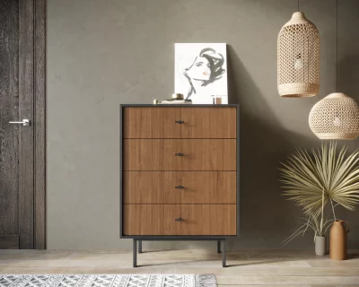 Вертикальный комод с четырьмя ящиками Emerson 80X45X110 CM 5