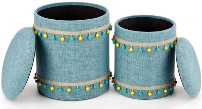 Комплект из двух пуфиков Grado 38X38X44 / 30X30X37 CM 4