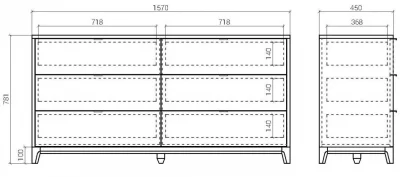 Комод Case 157X45X78 CM 7