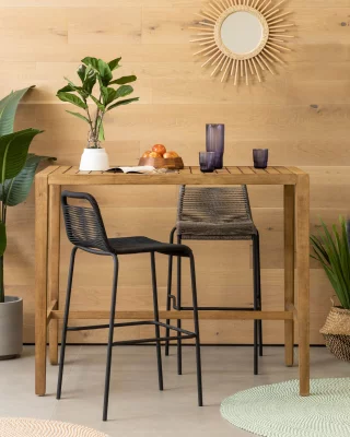 Барный штабелируемый стул Lambton 53X53X100 CM чёрный 5