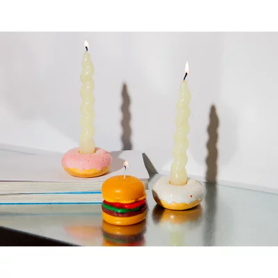 Подсвечник fast food, donut, D7 см, розовый 10
