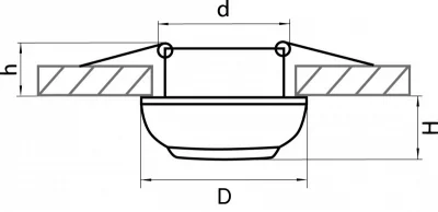 Встраиваемый светильник Ocula 8X8X4 CM 3